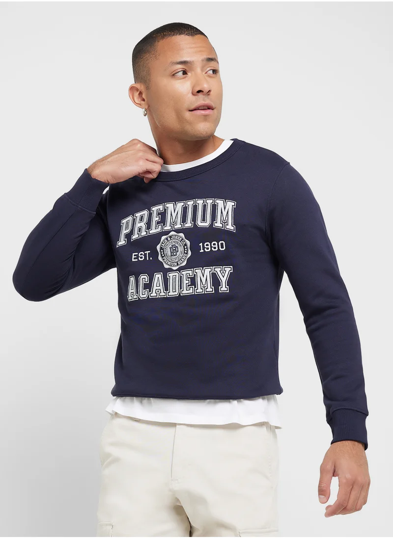 JACK & JONES Graphic Crew Neck Sweatshirt