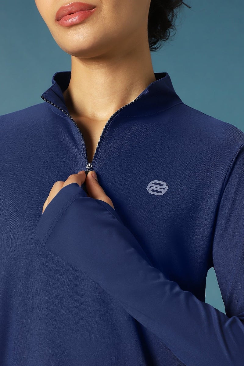 pump'd قميص رياضي نسائي نصف سحاب بأكمام كاملة - Image 5