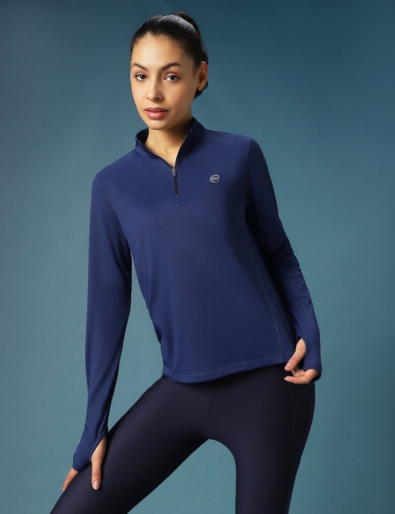 pump'd قميص رياضي نسائي نصف سحاب بأكمام كاملة - Image 4