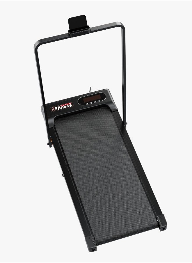 Universal Treadmill 100kg Capacity 1.75HP 2-in-1 Foldable 2-Level Manual Incline with Remote Control, Equipped with iPad Holder and Wheels for Easy Mobility