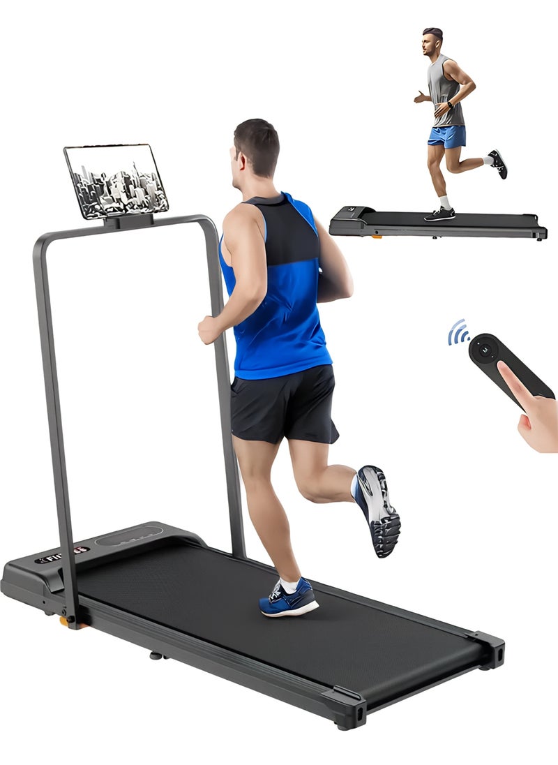 Fitness World Universal Treadmill 100kg Capacity 1.75HP 2-in-1 Foldable 2-Level Manual Incline with Remote Control, Equipped with iPad Holder and Wheels for Easy Mobility  - Image 1