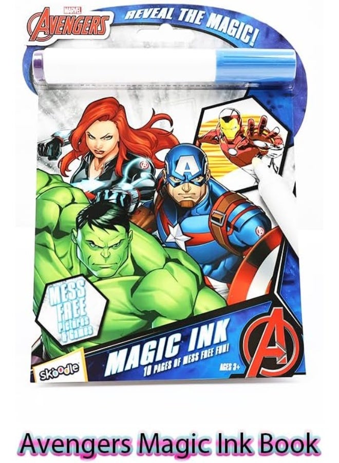 SKOODLE Disney Magic Ink Pictures Coloring Activity Books with Mess Free Marker(Avengers) - Image 2