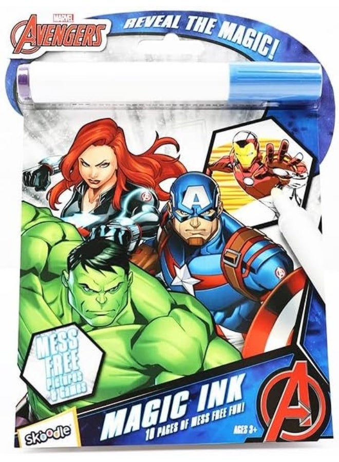 SKOODLE Disney Magic Ink Pictures Coloring Activity Books with Mess Free Marker(Avengers) - Image 1