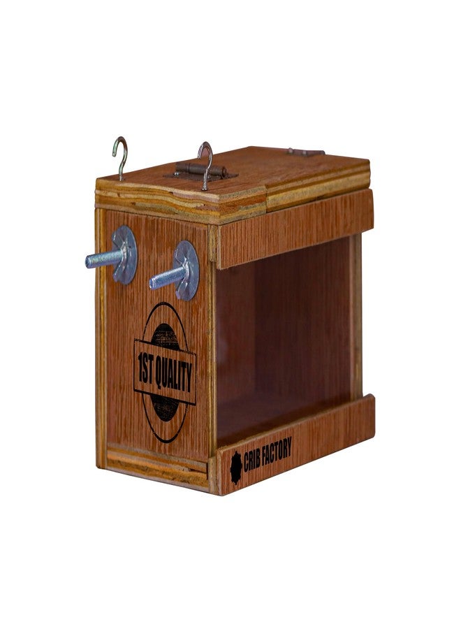 CRIB FACTORY CRIBFACTORY | WOOODEN BREEDING Box for Finches | ONE Side Transparent | 7x5x5 INCH - Image 1