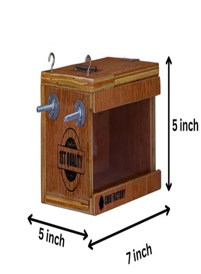 CRIB FACTORY CRIBFACTORY | WOOODEN BREEDING Box for Finches | ONE Side Transparent | 7x5x5 INCH - Image 2