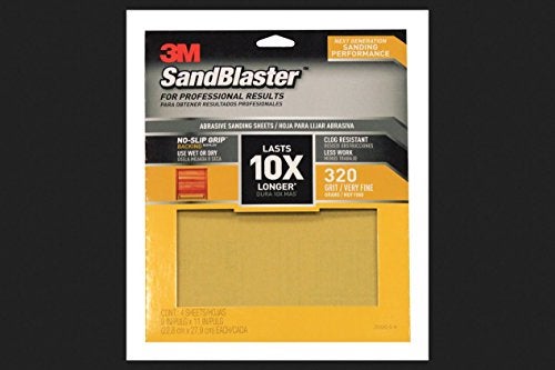3M 20320-G-4 Sandpaper with No-Slip Grip, 11" x 9" - Image 2