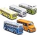KIDAMI School Bus Toys Cars Set Die Cast Metal Toy Cars Double Decker City Bus Vehicles Openable Doors Pull Back Cars Play Toys for Birthday Gift Vehicle - Image 2