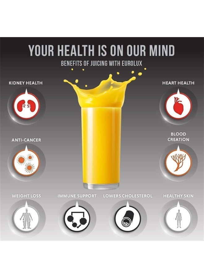 عصارة حمضيات من الحديد الزهر - عصارة يدوية كبيرة جدًا للاستخدام التجاري | عصارة فواكه متينة للاستخدام على سطح الطاولة لعصير البرتقال والليمون والرمان الطازج | فلتر احترافي من الفولاذ المقاوم للصدأ - Image 4