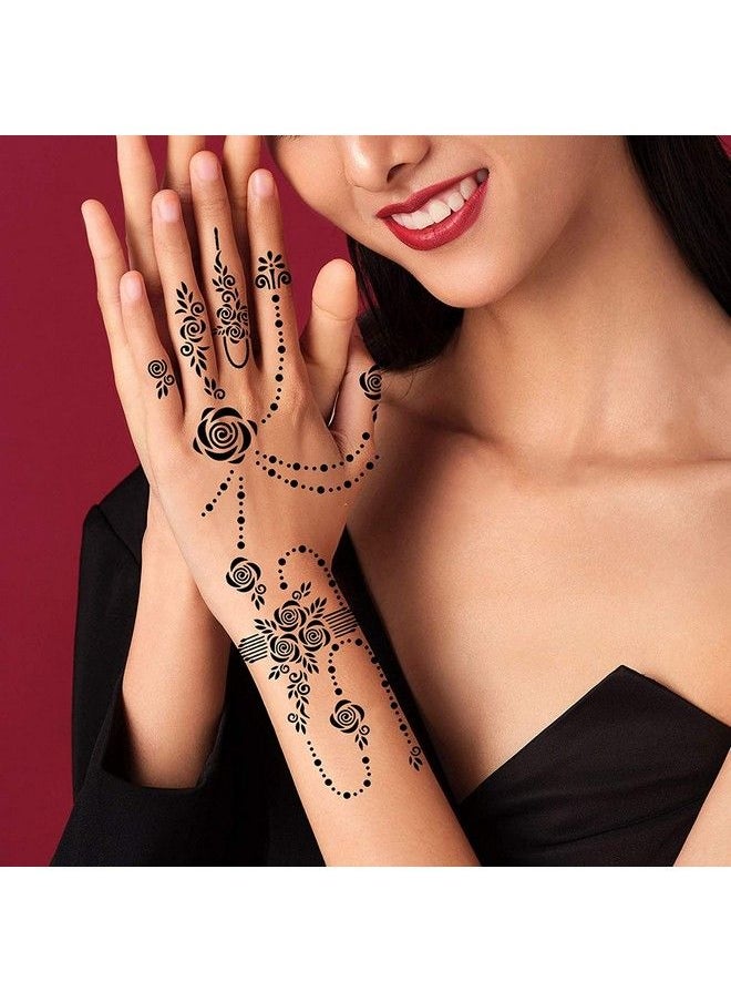 ivana's - Premium Collection Large Heena Mehandi Tatto Stencil Set For Full Hand Arabian Design; Arabian Collection; Body Art; Heena Temporary Tatto For Girls & Women (Fd18) - Image 1
