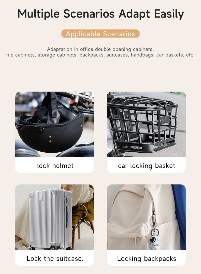 Smart Fingerprint Padlock with Decoder, Keyless Fingerprint Unlock, 0.5s Fast Recognition, Type-C Rechargeable Cable Lock, Portable Smart Fingerprint Padlock for Backpack, Helmet, Luggage, Cabinet - Image 4