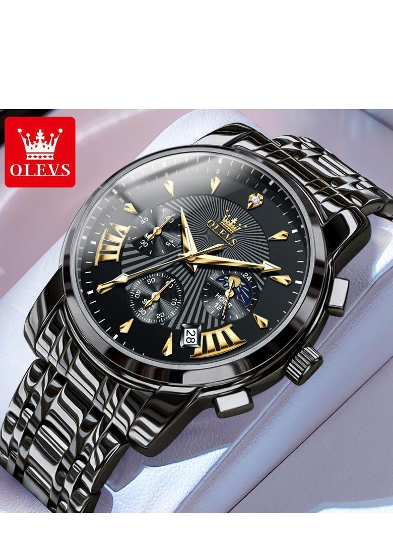 أوليفز ساعات رجالية كوارتز ستانلس ستيل مقاومة للماء 41 مم 2892 - Image 1