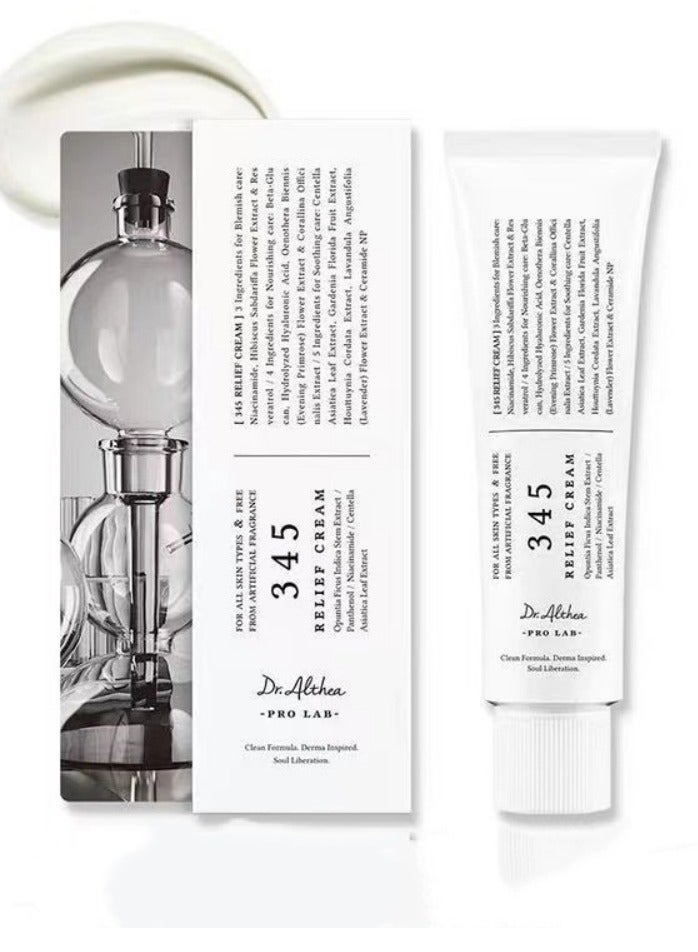 Dr.althea Dr Althea 345 Relief Cream For All Skin Types ，Daily Face Moisturizer,Resveratrol Intensive Repair Cream,Blemish Relief Care,Soothing Recovery and Moisture with Niacinamide,Panthenol,Vegan Skincare for All Skin Types-1.69 Fl Oz/50ML - Image 2