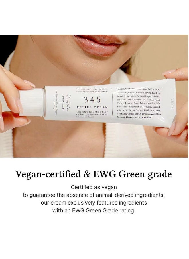 Dr.althea Dr Althea 345 Relief Cream For All Skin Types ，Daily Face Moisturizer,Resveratrol Intensive Repair Cream,Blemish Relief Care,Soothing Recovery and Moisture with Niacinamide,Panthenol,Vegan Skincare for All Skin Types-1.69 Fl Oz/50ML - Image 4
