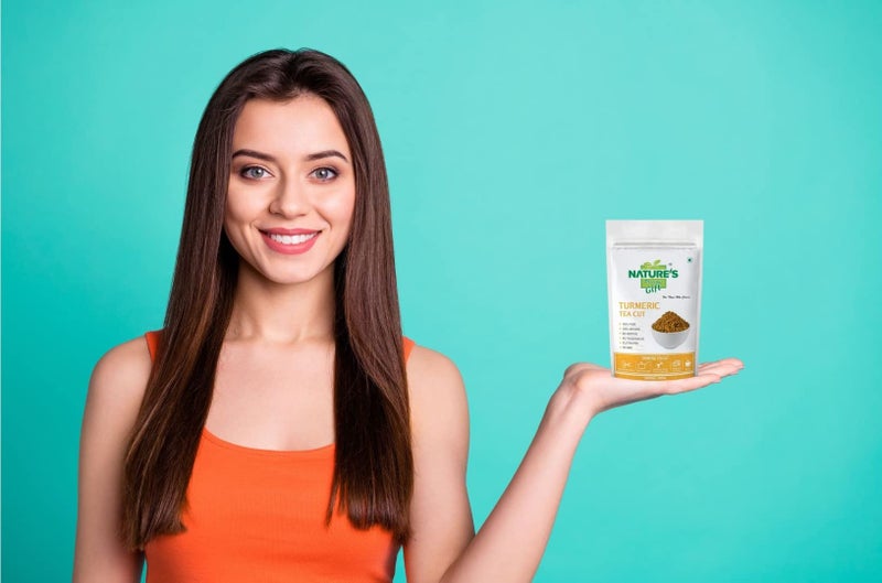 NATURE'S Precious Gift Turmeric Tea - 200 gm (100% Pure Turmeric Tea Cut for Immunity Boosting) - Image 3