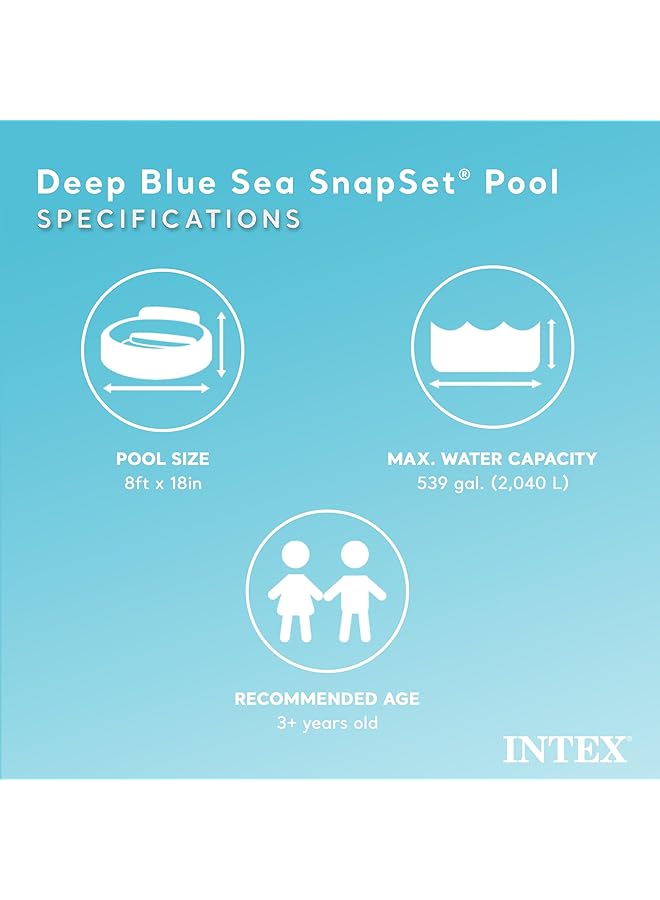 INTEX Deep Sea Blue Snapset Kiddie Swimming Pool - Image 2