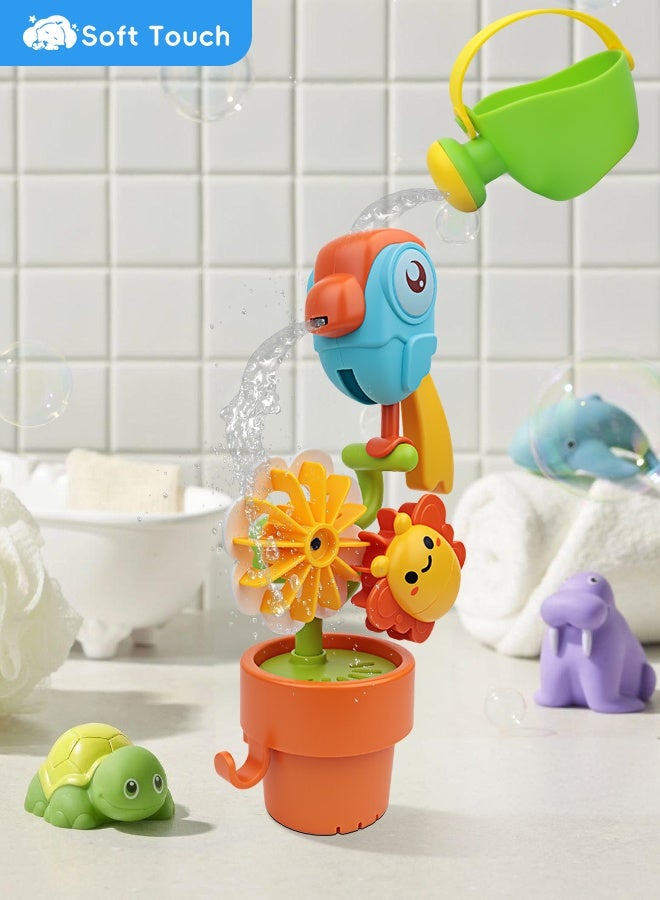 Soft Touch Baby Bath Toy Toddler Bathtub Toy with Suction Cup, Kids Water Spinner for Tub Pool, Birthday Gifts 18+ Months Baby - Image 2