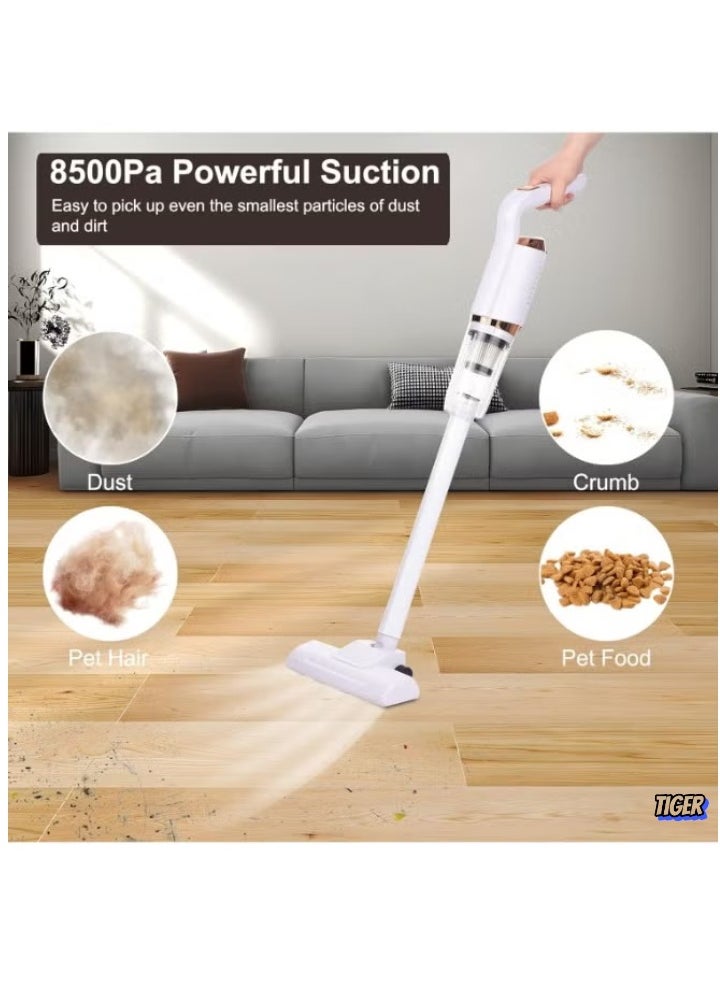 TIGER - Cordless Hand Vac – Quick Clean Rechargeable Handheld Vacuum Cleaner with Large Dustbowl, Wall-Mountable, Bagless, Lightweight, and Wireless Design – Ideal for Home, Car, and Quick Cleanups – Efficient Charging, Perfect for Daily Use - Image 1
