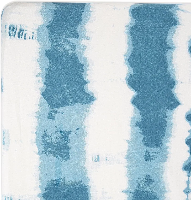 كرين بيبي Crane Baby Caspian Collection Crib Sheet in Blue Tie-Dye