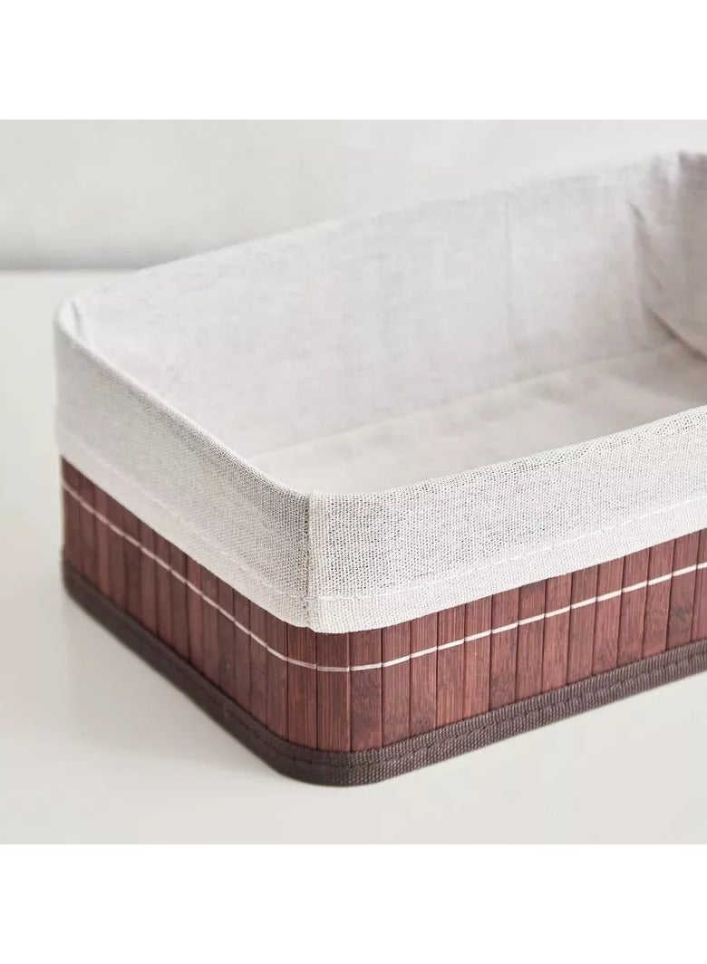 هوم بوكس سلة تخزين متوسطة الحجم قابلة للطي من الخيزران - 29x19x10 سم - Image 4