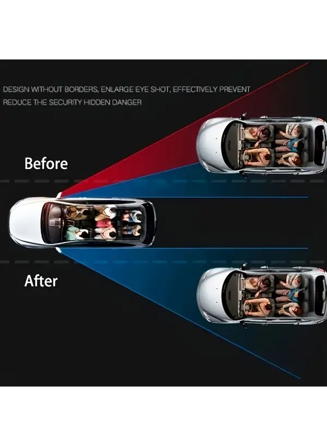 Silvery 360 Degree Rotating Car Blind Spot Mirrors Adjustable HD Rearview Mirror Set - Image 4