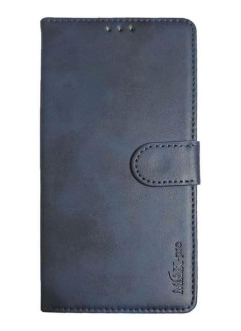 Flip cover, front and back, with card slot, compatible with iPhone 14 - navy blue