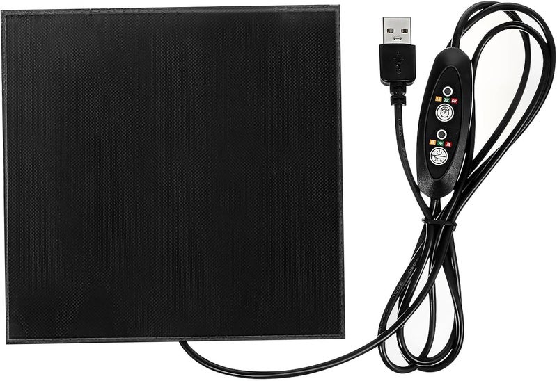 ألوان عصرية سادة تدفئة VOSAREA للهامستر بتقنية USB، قابلة للتعديل، سادة تدفئة للحيوانات الأليفة، بساط دافئ للحيوانات الصغيرة للزواحف والأرانب والطيور للاستخدام الشتوي مقاس 5.5 بوصة - Image 1