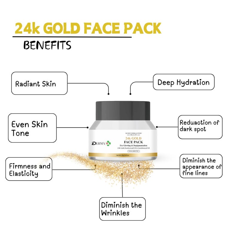 DERMAKR كريم واقي الشمس DERMA KR من الصباح إلى المساء SPF 50 PA 50 جرام عبوة وجه ذهبية 24 قيراط 50 جرام مقشر وجه كومكومادي 100 جرام عبوة وجه من 3 - Image 5