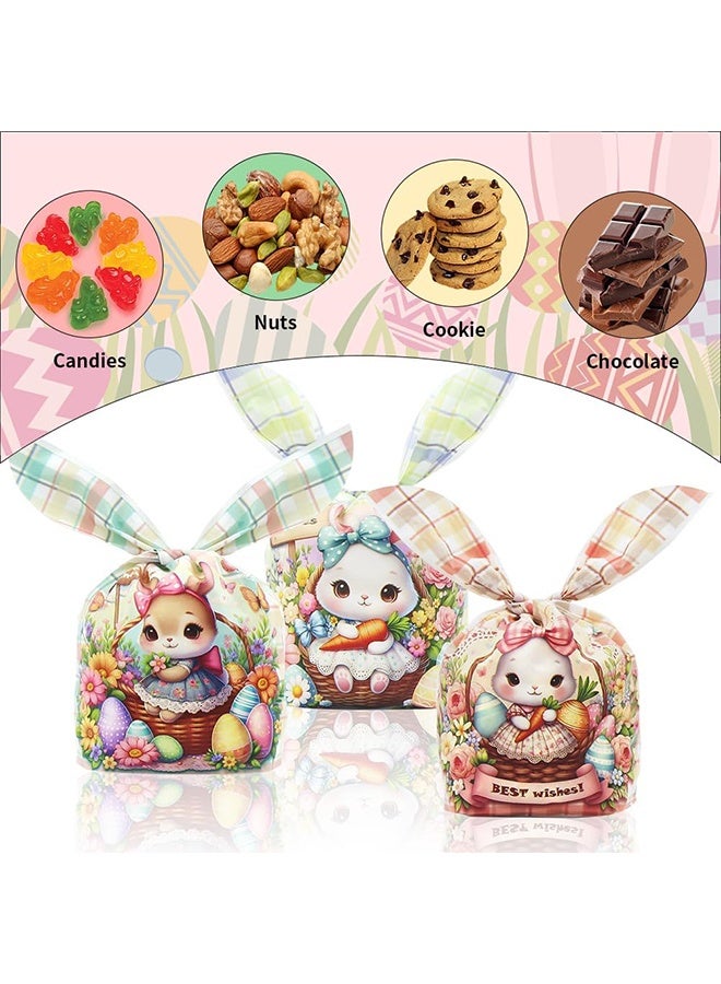 50 قطعة من أكياس الحلوى مع ربطات عنق، وأكياس حلوى مسطحة القاع، وحفلات عيد ميلاد الأطفال، وتخزين الطعام - Image 3