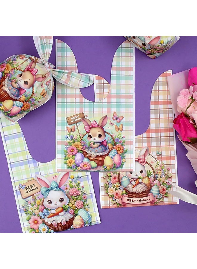 50 قطعة من أكياس الحلوى مع ربطات عنق، وأكياس حلوى مسطحة القاع، وحفلات عيد ميلاد الأطفال، وتخزين الطعام - Image 4