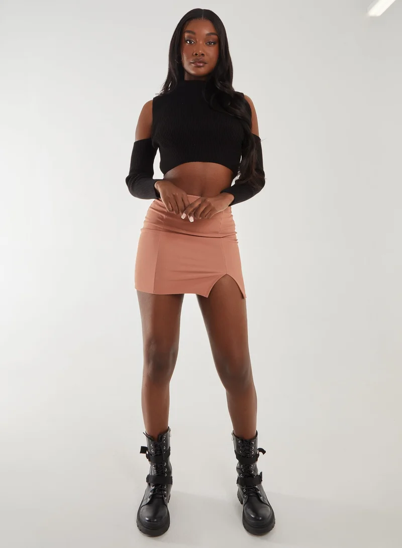 بينك فانيلا Bandage Mini Skirt