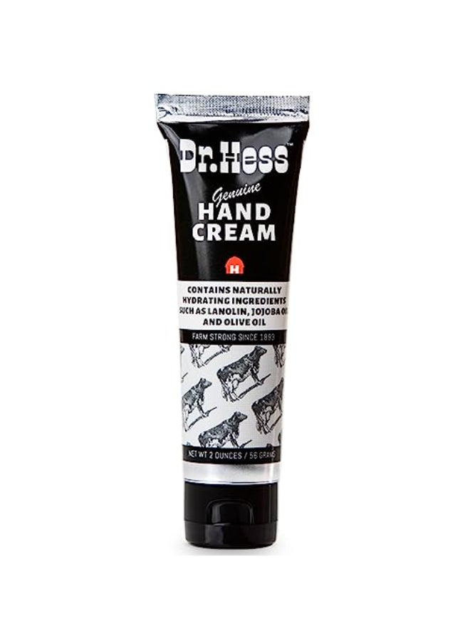Dr Hess Genuine Hand Cream Nourishing Softening Lotion for Dry Cracked Hands Heels Eczema Relief with Lanolin Beeswax Olive Oil Vitamin E CrueltyFree Paraben SulfateFree 2 oz - Image 1