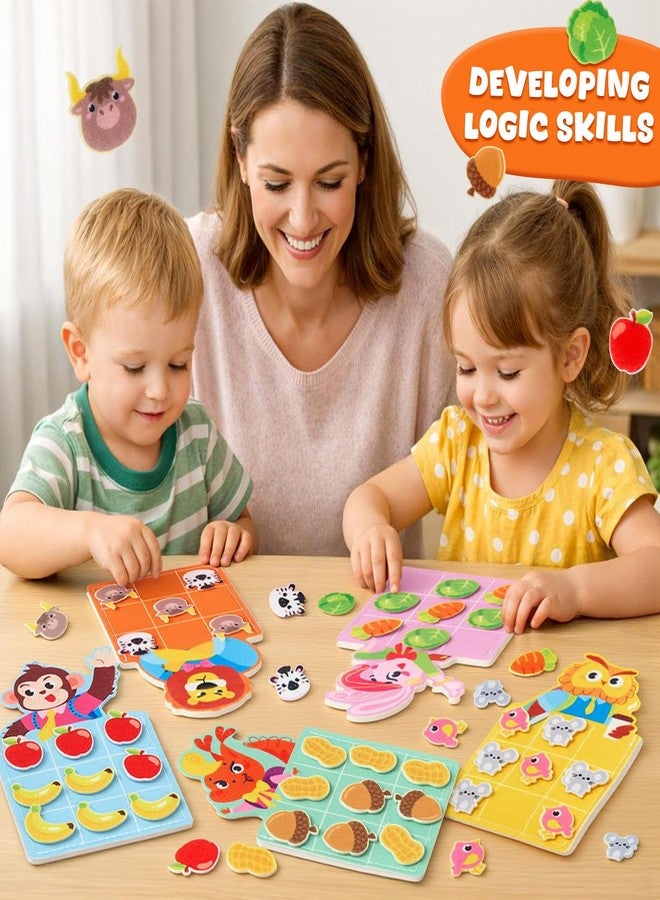 Golray 16Pack Tic Tac Toe Strategic Board Games for Kids Animal Party Favors Birthday Gift Bulk Goodie Treat Bag Stuffers Classroom Carnival Prizes Travel Games Treasure Chest Box Jungle Animal Toys - Image 3
