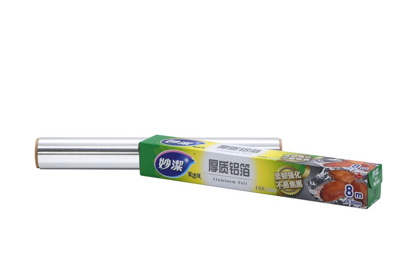 Heavy-duty Food Aluminum Foil 30cm*8m, 8011-0 Premium Aluminum Raw Material, Built-in Serrated Edge, High Temperature Resistant - Image 3