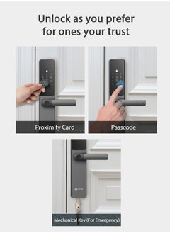 EZVIZ Smart Lock DL05 7-in-1 Keyless Entry Door Lock Fingerprint Access Secure Keyless Entry Instant Alerts Weather-resistant Child Safety Lock For Home Apartment Villa Office Hotel 6068  - Image 4