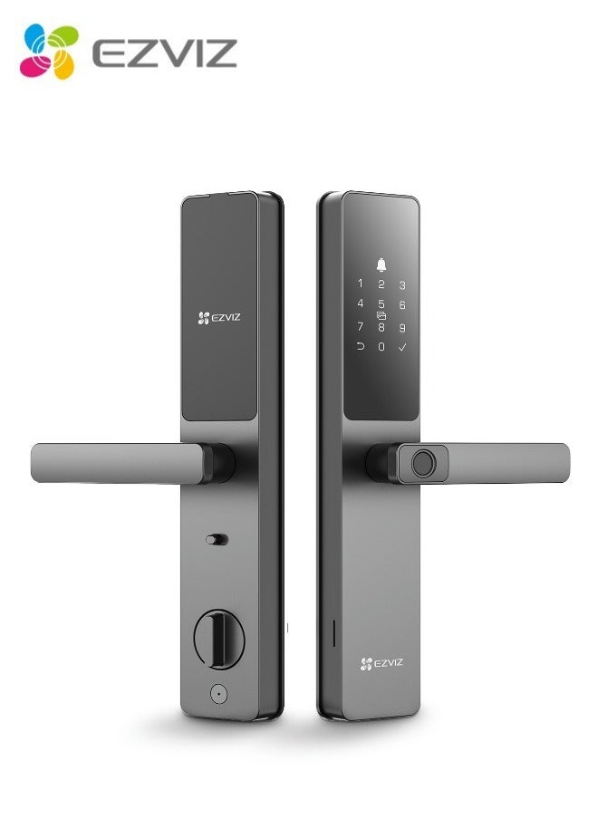 EZVIZ - Smart Lock DL05 7-in-1 Keyless Entry Door Lock Fingerprint Access Secure Keyless Entry Instant Alerts Weather-resistant Child Safety Lock For Home Apartment Villa Office Hotel 6068 - Image 1