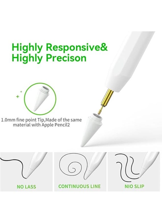 Generic - Stylus Pen for Touch Screens – 2mm Fine Tip, Rechargeable, No Lag, Scratch-Resistant Fiber Tip, Compatible with iPad, iPhone, Android Tablets & Microsoft Surface – Lightweight Metal Body - Image 1