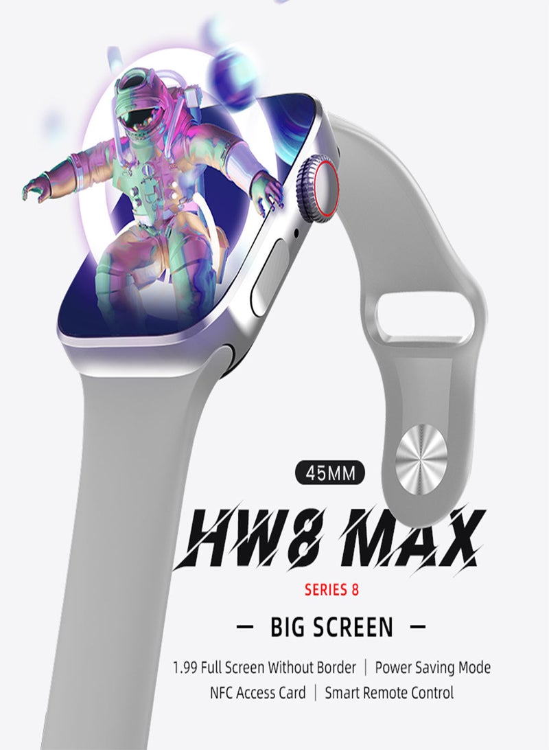 AROAQ HW8 MAX 1.99 Inch Full Touch HD Screen Wireless Charging Smartwatch - Image 5