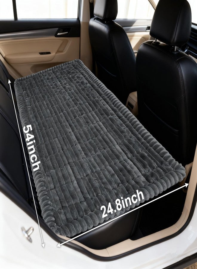 VSIWB Dog Car Seat Cover for Back Seat Fit for Backseat Extenders Dog Bed Mats for Car Soft Nonslip Washable Travel Pet Mat Seat Protector for Cars Trucks and SUVs(Dark Grey, 24.8" x 54") - Image 5