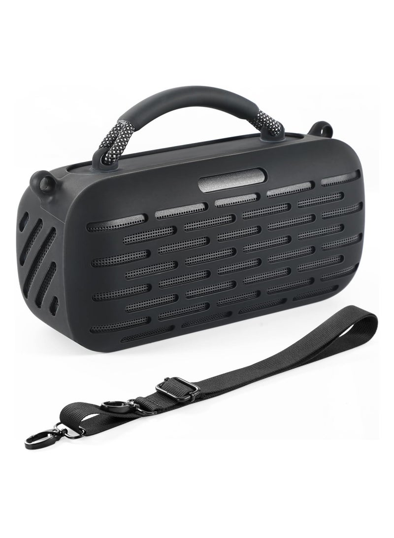 general Silicone speaker case, durable silicone protective case with adjustable shoulder strap for a perfect fit for Bose SoundLink Max portable speakers for everyday use and travel - Image 1