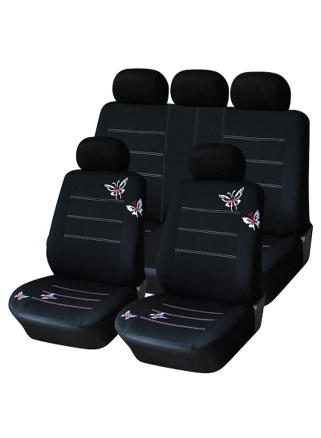 Generic 9 Piece Butterflypattern Embroidered Car Seat Cover Set 
