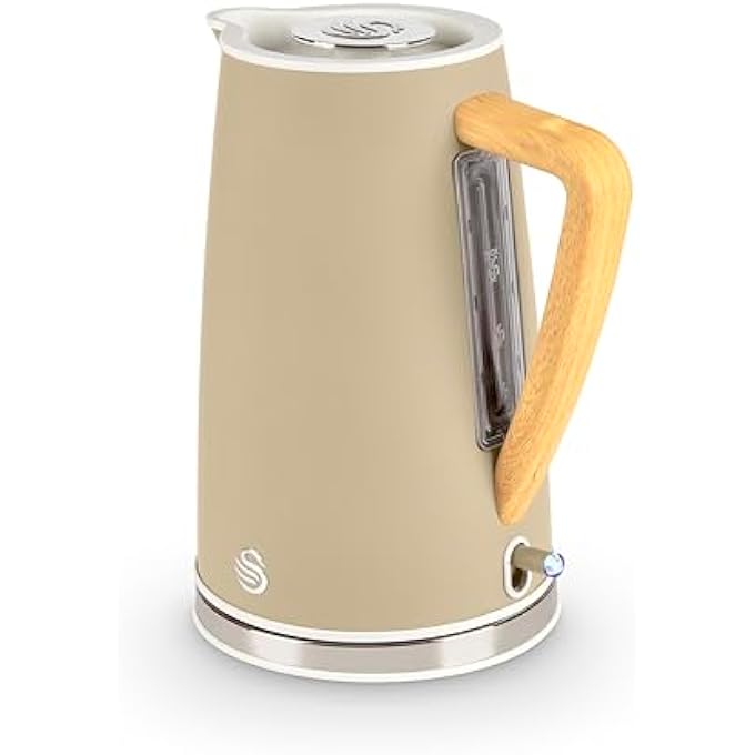 Swan Sk14610Oat Nordic Cordless Jug Kettle With Fast Boil Technology Overheat Protection Soft Touch Handle 17L 3Kw Oatmeal White - Image 1
