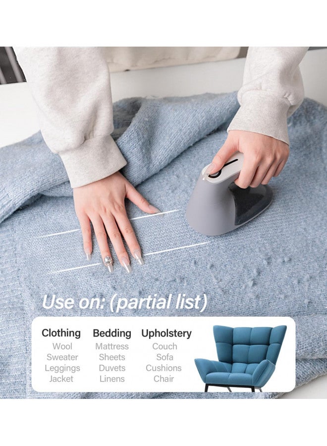 Bymore Fabric Shaver, Lint Shaver, Lint Remover Defuzzer Sweater Shaver for Clothes and Furniture(6-Leaf Blades,65mm Mesh,2 Blades Extra) - Image 5