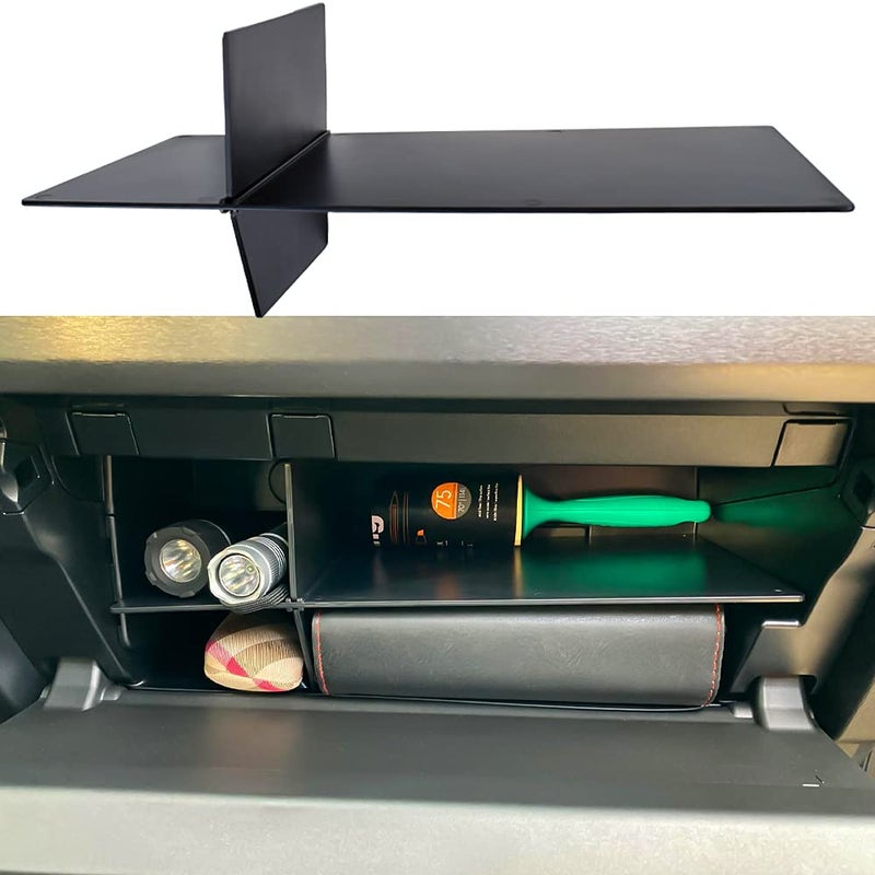 TACOBRO Glove Box Organizer Compatible with 4Runner 2010 20112019 2021 2022 2023 2024 and GX 460 20102024 Accessories Insert Glove Compartment ABS Materials Black