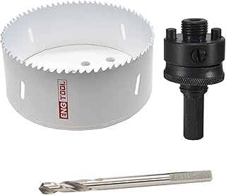 ENGTOOL MaxTool 3PCs 4-1/8" BI-Metal Hole Saw 105mm HSS M3 Bimetal Holesaw Arbored/Mandrel Pilot Drill for Metal Wood - Image 1