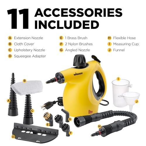 Wagner 2460111 505e Handheld Steam Cleaner, Multi-purpose Steamer, 11 Attachments, Chemical-Free Cleaning, Pet and Kid Safe - Image 2