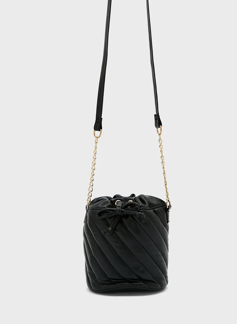 Ginger Quilted Drawstring Crossbody Bag