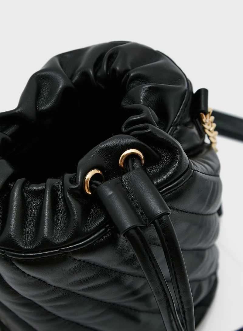 Ginger Quilted Drawstring Crossbody Bag