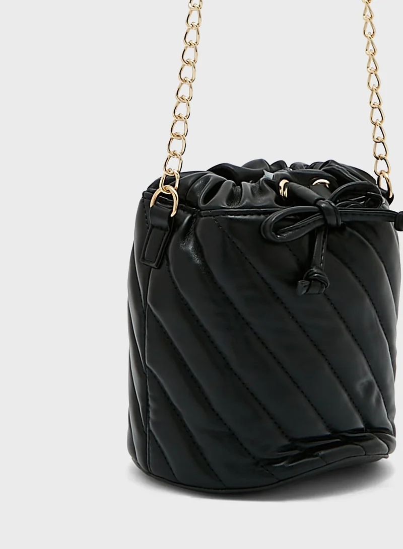 Ginger Quilted Drawstring Crossbody Bag
