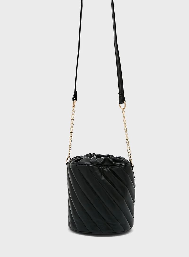Ginger Quilted Drawstring Crossbody Bag