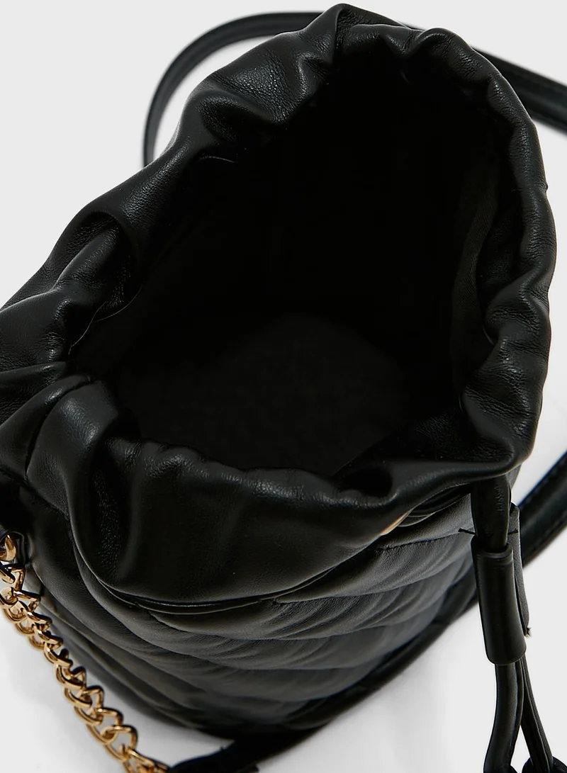 Ginger Quilted Drawstring Crossbody Bag
